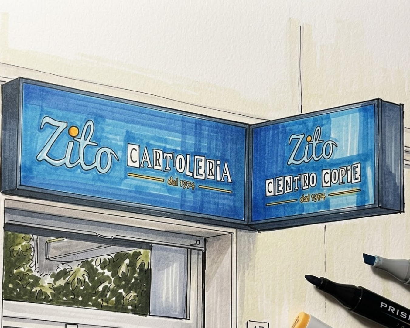 Insegna Zito Cartoleria e Centro Copie